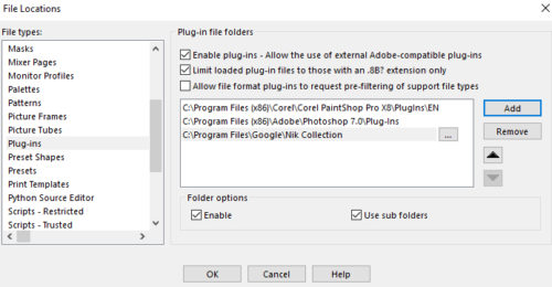 File Location Menu