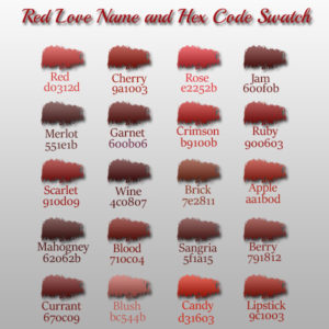 Red Crush Color Swatch with Hex Code