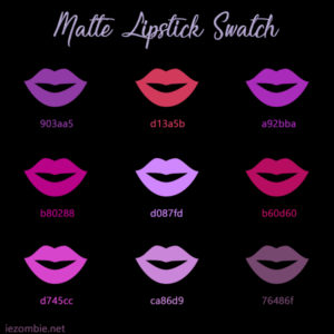 Matte Lipstick Color Swatch