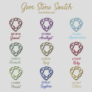 Gem stone color swatch - free download