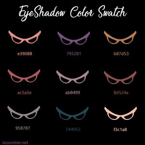 Eyeshadow Color Swatch