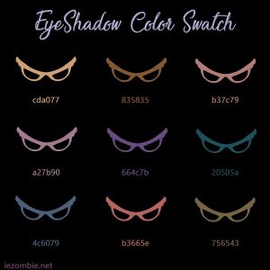 Eyeshadow Color Swatch