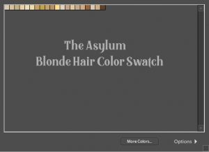 PS Blonde Hair Color Swatch