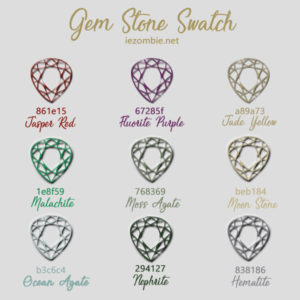 Color Gem Stone Swatch