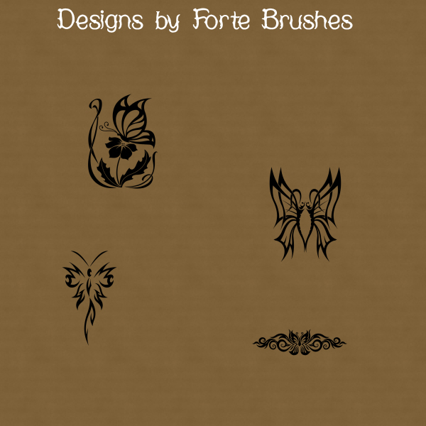 Tribal Butterfly Brush Set for PaintShop Pro