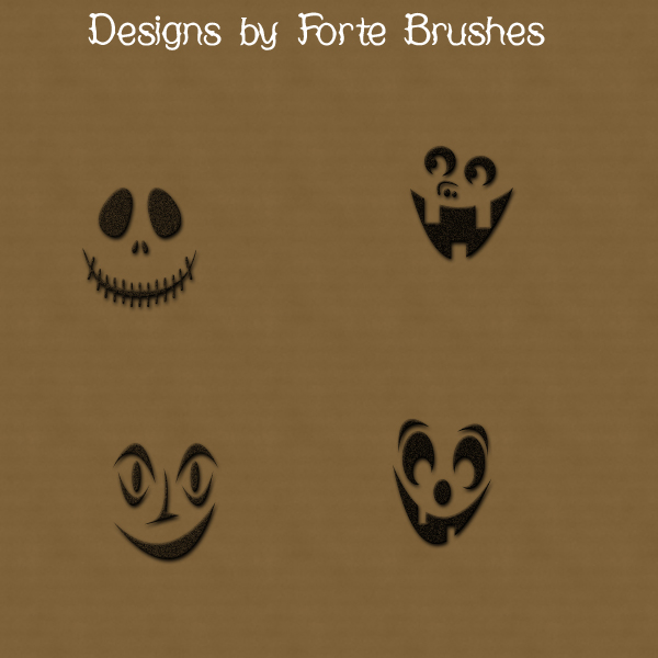 Spooky Faces PSP Brushes