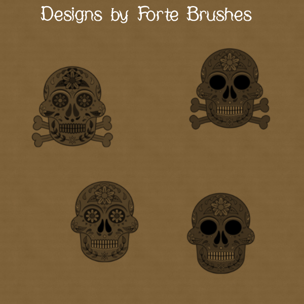 Paint Shop Pro Day of the Dead Brush Set