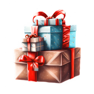 Christmas Present PNG Transparent - Copyright Designs by Forte