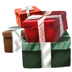 Christmas Present PNG Transparent - Copyright Designs by Forte