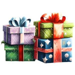 Christmas Present PNG Transparent - Copyright Designs by Forte