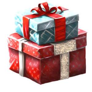 Christmas Present PNG Transparent - Copyright Designs by Forte