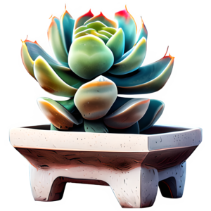 Succulent in a Planter Clip Art 4096 x 4096 - Created by Designs by Forte