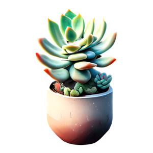 Succulent in a Planter Clip Art 4096 x 4096 - Created by Designs by Forte